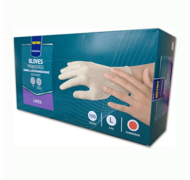 Professional latexové rukavice biele
