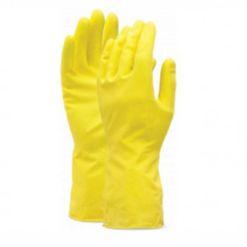Upratovacie rukavice z prírodnej gumy Žlté