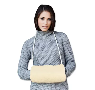 Rukávnik z ovčej vlny prírodný