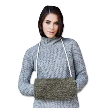 Rukávnik z ovčej vlny grafitový