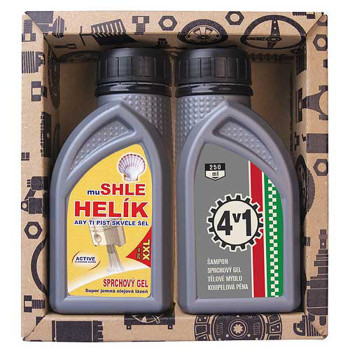 BOHEMIA Gifts Kozmetický balíček pre mužov – 2x sprchový gel 250 ml – olej