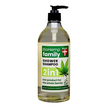 BioHemp sprchový šampón pre celú rodinu 2v1, 750 ml