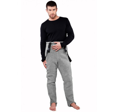 Spodky z ovčej vlny s trakmi Sivé