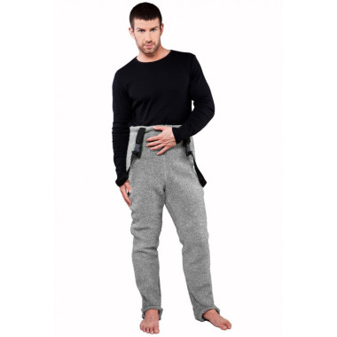 Spodky z ovčej vlny s trakmi Sivé