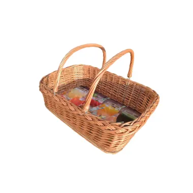 Stredný prútený podnos s pohyblivými ušami