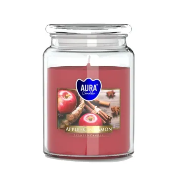 Vonná sviečka v skle s viekom APPLE - CINNAMON 500 g