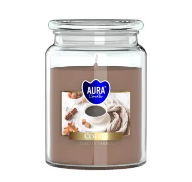Vonná sviečka v skle s viekom káva 
