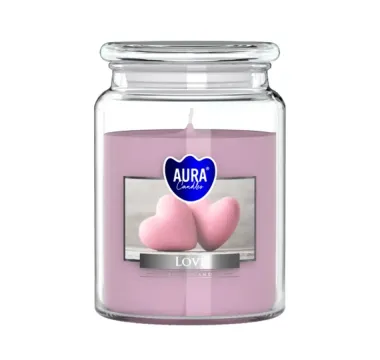 Vonná sviečka v skle s viekom láska