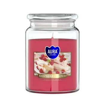 Vonná sviečka v skle s viečkom RASPBERRY CLOUD 500 g