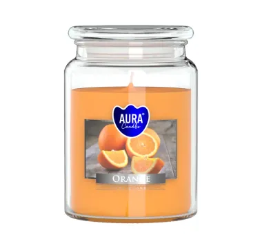 Vonná sviečka v skle s viečkom pomaranč