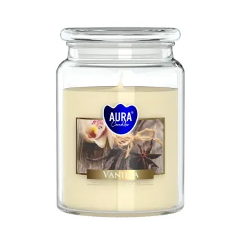 Vonná sviečka v skle s viečkom VANILLA 500 g