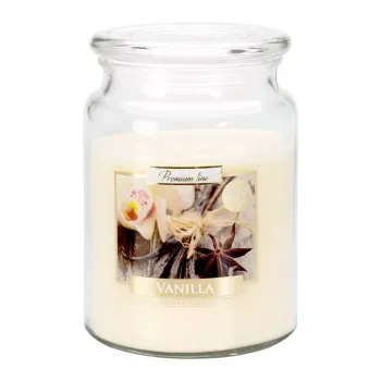Vonná sviečka v skle s viečkom VANILLA 500 g