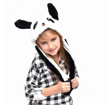 Svietiaca čiapka Panda s pohyblivými ušami