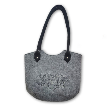 Filcová kabelka Mačky