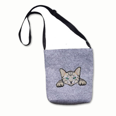 Filcová kabelka na kovový zips