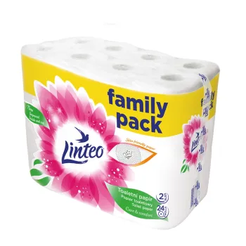Linteo Toaletný Papier 24 ks Biely 2-Vrstvy