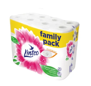 Linteo Toaletný Papier 24 ks Biely 2-Vrstvy