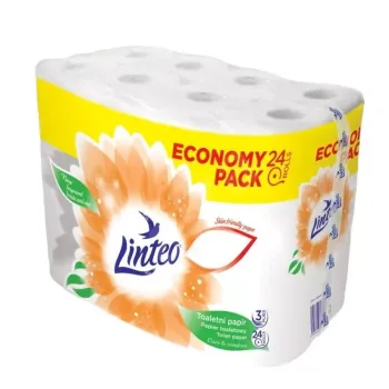 Linteo Toaletný Papier 24 ks Biely 3-Vrstvy