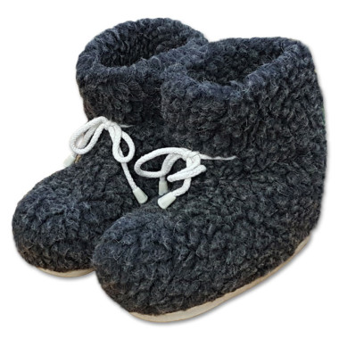 Vlnené papuče grafitové