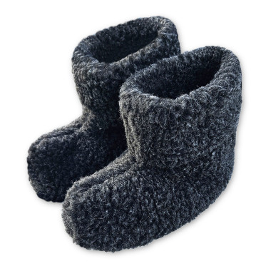 Vlnené papuče grafitové