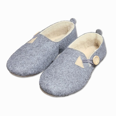 Tatranské filcové mokasíny s ovčou vlnou
