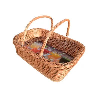 Veľký prútený podnos s pohyblivými ušami