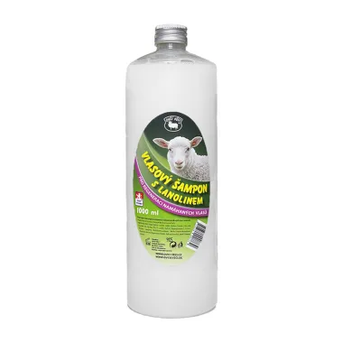 Vlasový šampón s lanolínom – 1000 ml