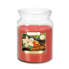 Vonná sviečka v skle s viekom VANILLA  - AMBER 500 g