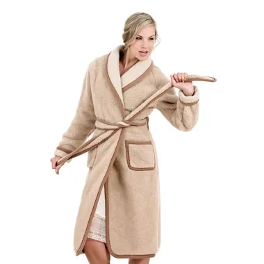 Župan z ovčej vlny bežový