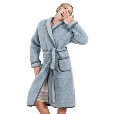 Župan z ovčej vlny modrý